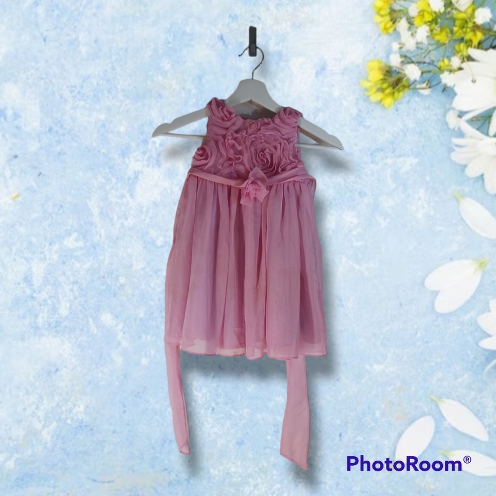 Fancy pink dress with flowers. Charles david